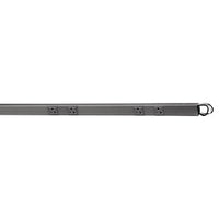 Hubbell PT206118BK Plugtrak Power Strip, 6-Outlet, 20A, 4', Black