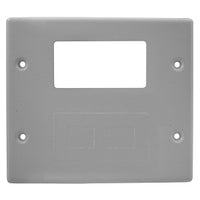 Hubbell HBL4747RFGY HBL4750 Series 2-Gang Metal Raceway Plate, 1 Modular / Blank, Gray