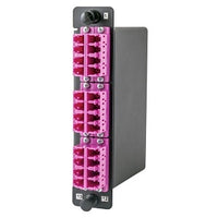 Hubbell OCLCQ50G4VI Fiber Optic Cassette, LCQ-2MPO, OM4, 24-Fiber, Type A, Violet