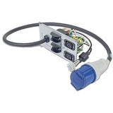 APC SYPD10 Power Connector, Backplate Kit with (2) LEC320 C19 and (1)LEC 60309
