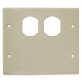Hubbell HBL4747BFIV, Raceway, 2 Gang Duplex Blank Wallplate, 1-Pack, Ivory