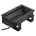 Hubbell WSBG43UBK WRK SFC Elite Recessed SystemOne Recessed 4" Series Power 3-Outlet Black
