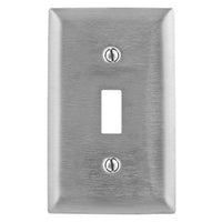 Hubbell SS1 Wallplate 1-Gang Switch, Stainless Steel