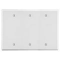 Hubbell P33W 3-Gang Wall Plate, Available in Black and White