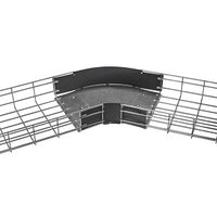 Hubbell HBT300206 Wire Basket Tray, Preformed Radius, 30 Degree, 2"H x 6"W, Pre-Galvanized
