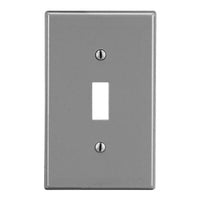 Hubbell PJ1GY M-Size 1-Gang Toggle Wall Plate, Gray