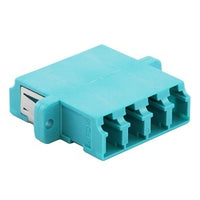 Hubbell FANLCQSS6AQ Fiber Optic Cable Connector, LC Quad Scramjet, Pack of 6, Aqua