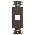 Hubbell NS611 Plate Decorator Keystone Frame, 1-Port, Brown
