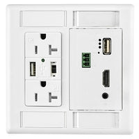 Hubbell IMFP1D1OW iStation 2-Gang Plate Frame Decorator Opening, 3-Unit, Light Almond / Office White