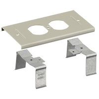 Hubbell HBL3046BEIV Raceway Plate High Definition Duplex Outlet, Ivory