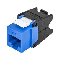 Hubbell HJU6B24 CAT6 Jack with Cobra-Lock Termination, 24-Pack, Blue