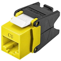 Hubbell HJU6Y24 CAT6 Jack with Cobra-Lock Termination, 24-Pack, Yellow