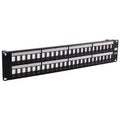 Hubbell HPJ48 Patch Panel, Jack, Unloaded, 48-Port, 19" X 3.50" H