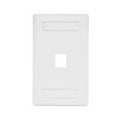 Hubbell IFP11W Phone/Data/Multimedia Faceplate, Face Plate, Rear-Loading, 1-Port, Single-Gang, White