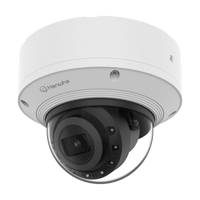 Hanwha XND-9083RV Series 8MP Indoor IR Vandal Dome Camera, 4.4-9.3mm Motorized Varifocal Lens, White