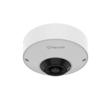 Hanwha QNF-C9010 12MP AI Fisheye IP Camera, 7.3W PoE, 1.76mm Fixed Focal Lens