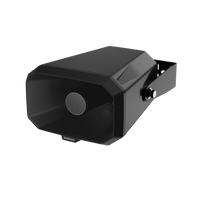 Hanwha SPA-H100B IP Horn Speaker, 100 dB SPL, Black