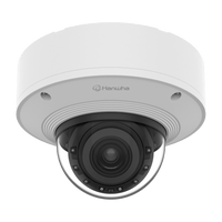 Hanwha PNV-A6081R/KAP Series 2MP AI Outdoor IR Vandal Dome IP Camera, 4.38-9.33mm Varifocal Lens, White, TAA Compliant