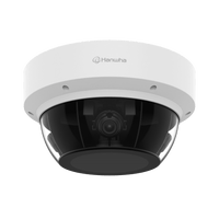 Hanwha PNM-9002VQ/KUS Series x 2MP Multi-Directional Camera, Lenses Not Included, White, TAA Compliant