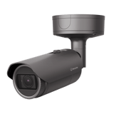 Hanwha PNO-A6081R P-Series 2MP Indoor/Outdoor HD IR Bullet AI Camera, Dark Gray