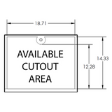 PEDESTAL PRO Lando-PC-20x16-E-BLK 20x16 Landscape Polycarbonate Housing