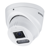 VIVOTEK VIT04A-W 4MP Chroma24 Full‑Color AI Outdoor Turret Camera, 2.8mm Lens, Dual‑Light (IR + Warm Light), IK10