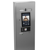 PEDESTAL MX-SS-7F 54" Stainless Pedestal - ButterflyMX 7" Recessed Video Intercom