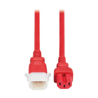 Eaton Tripp Lite P018-E03-ARD-6 Tripp Lite Series 14AWG PDU Power Cord, C15 to P-Lock C14, 15A, 250V, 3' (0.9m), 6-Piece, Red