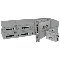 Pelco EC-1501C-M EthernetConnect Local or Remote Single-Port Coaxial Extender with Pass-Through PoE to 15W, Coaxial Cable, Mini Case, 12VDC / 24VAC