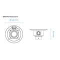 Pelco SRXV-PCF Pendant Ceiling Flange, 160mm 90mm