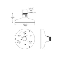 Pelco SRXV2-PDNT-1001 Pendant Cap, Indoor Dome / Wedge