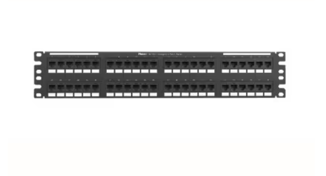 Panduit NK6PPG48Y CAT6 48-Port Punchdown Keystone Patch Panel, 2RU, Black