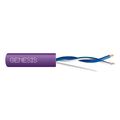 Genesis 32521110 22AWG 1-Pair Stranded Unshielded LonWorks Plenum Cable, 1000' Pull Box, Purple
