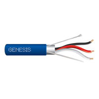 Genesis 32261106 18AWG Stranded Shielded Plenum Cable, 300V, 1000' Pull Box, Blue