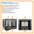 Tripp Lite SRW9UDP 9U Depth-Plus Wall-Mount Rack Enclosure Cabinet