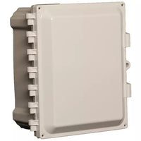 AccelTex ATS-00048 10x8x4 Polycarbonate Enclosure with Solid Door, Key Lock and No Holes