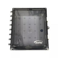 AccelTex ATS-00451 6x6x4 Nonconfigured Polycarbonate Enclosure with Clear Door and Key Lock