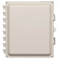 AccelTex ATS-00128 12x10x6 Polycarbonate Enclosure with Solid Door, Latch Lock & 6 RPTNC Holes