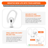 WC HookZ - Over Ear Hooks for Airpods Pro 1, 2 & Airpods 1, 2, 3