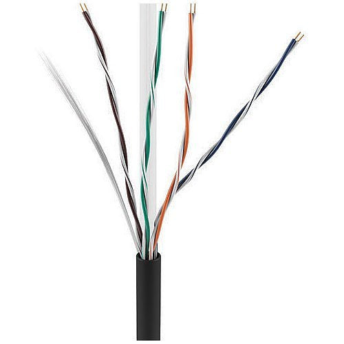 ADI PRO 0E-CAT6RBK CAT6 Riser Cable, 23/4 Solid BC, Unshielded, UTP, CMR/FT4, 1000' (304.8m) Reel in Box, Black