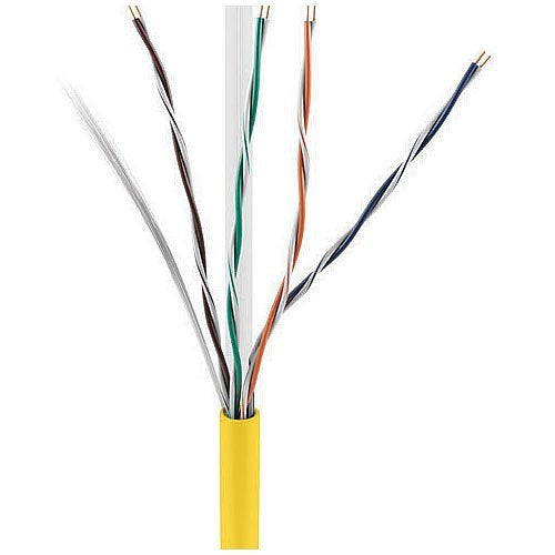 ADI PRO 0E-CAT6RYW CAT6 Riser Cable, 23/4 Solid BC, Unshielded, UTP, CMR, FT4, 1000' (304.8m) Reel in Box, Yellow