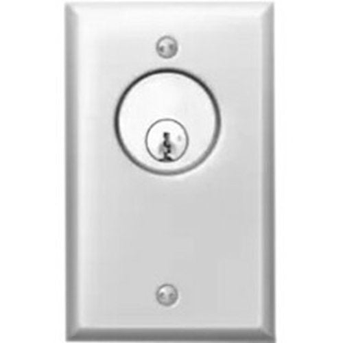 SDC 801AL 800AL Series Vandal Resistant Single Gang Key Switch, 1/4" Aluminum Plate, AA (on-off) SPDT, 6 Amp