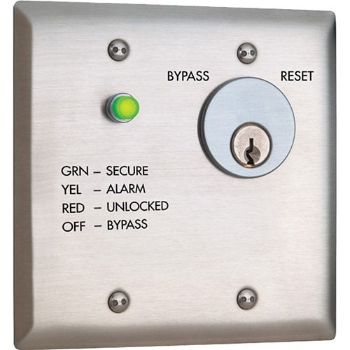 SDC 101-1AK Single Door Indicator, Key Switch Reset & Bypass, Double Gang