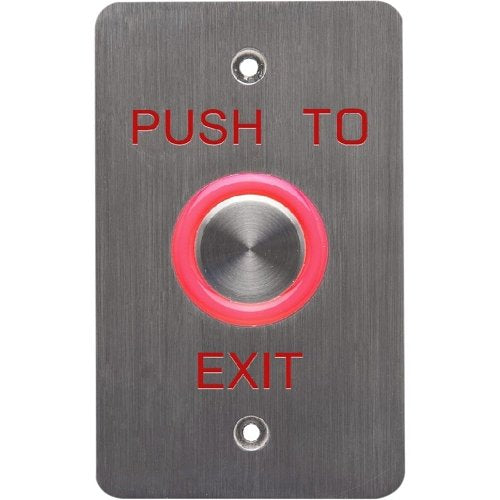 Dynalock 6610E 6600 Series Halo-Lighted Piezo Rex Push Button with "Push to Exit"