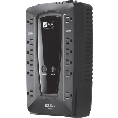 IN STOCK! W Box Technologies 0E-825V12VRD Battery Backup Standby UPS825VA/480W Line-Interactive UPS