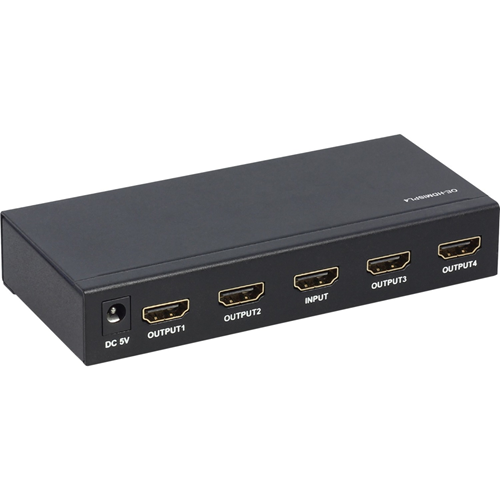 W Box Technologies 0E-HDMISPL4 1:4 1080p HDMI Splitter w/UHD 4K Support