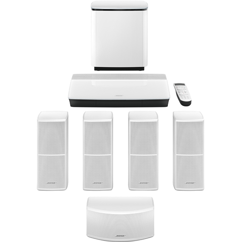 Bose 761682-1210 Lifestyle 600 Home Theater System with Jewel Cube Speakers (White)