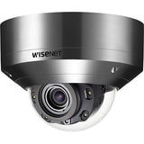 Hanwha XNV-8080RSA Wisenet X-Series 5MP IR Outdoor Vandal Dome Camera, 3.9-9.4mm Varifocal Lens, Stainless Steel