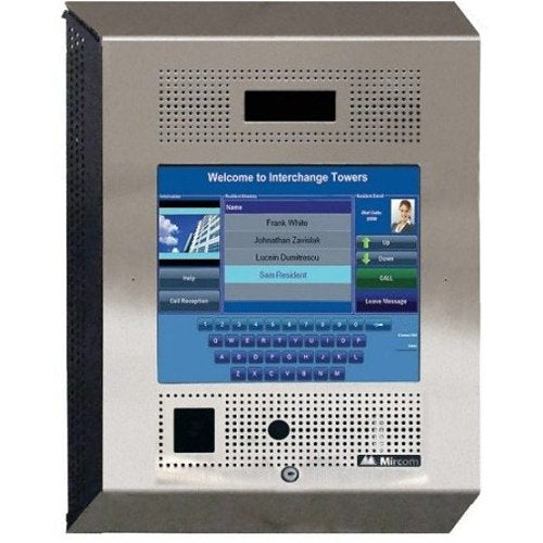 Mircom TX3-TOUCH-S15D 15" Indoor Surface Mount Touch Screen Entry Panel with Voice, Camera, and Card Reader