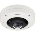 Hanwha XNF-9010RV Wisenet X-Series 12MP 360° IR Outdoor Fisheye Camera, 1.08mm Fixed Lens, White